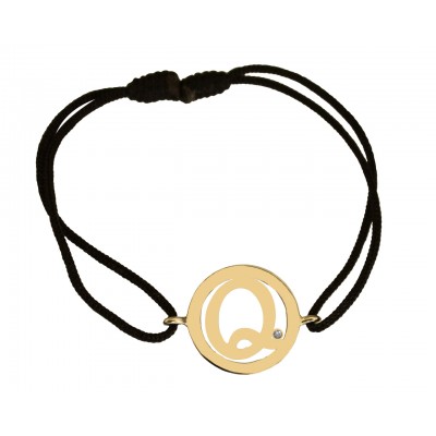 Alphabet Q Gold Bracelet
